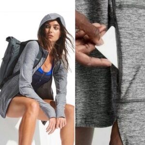 Athleta🧥PACIFICA BAJA UPF JACKET HEATHER Gray , size XS🖤Looks new